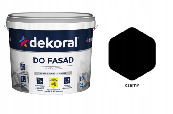 

Farba Fasadowa Dekoral Polinit Czarny 10l