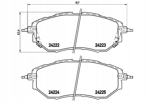 Brzdové Destičky Brembo 26296AJ001 26296AG030 2629