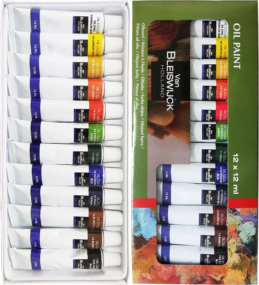 

Komplet Farb Olejnych Farba Olejne Zestaw 12x12ml