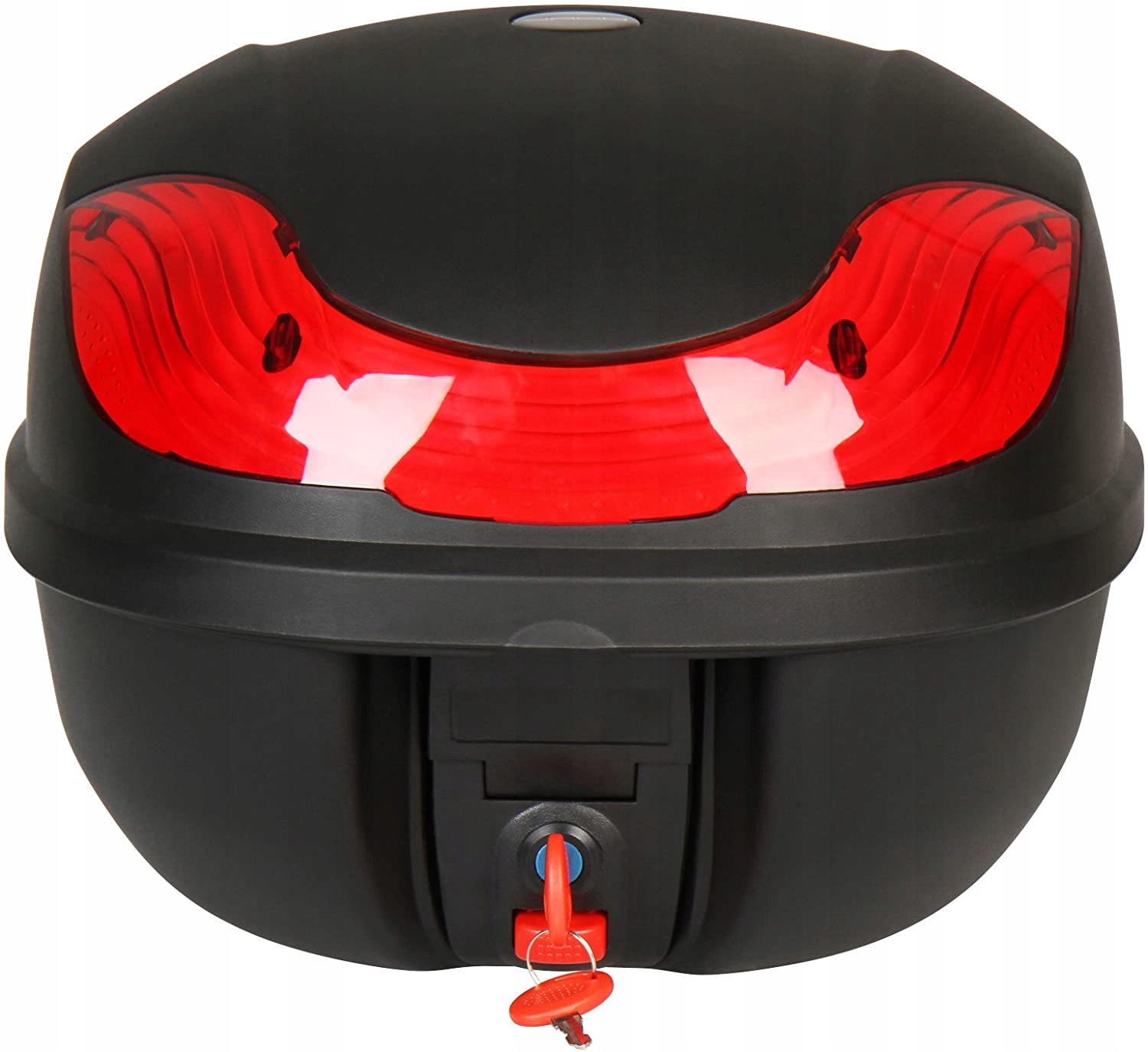 NOWY KUFER NA SKUTER MOTOCYKL 36 L NA 1 KASK Informacje dodatkowe elementy odblaskowe stelaż w zestawie