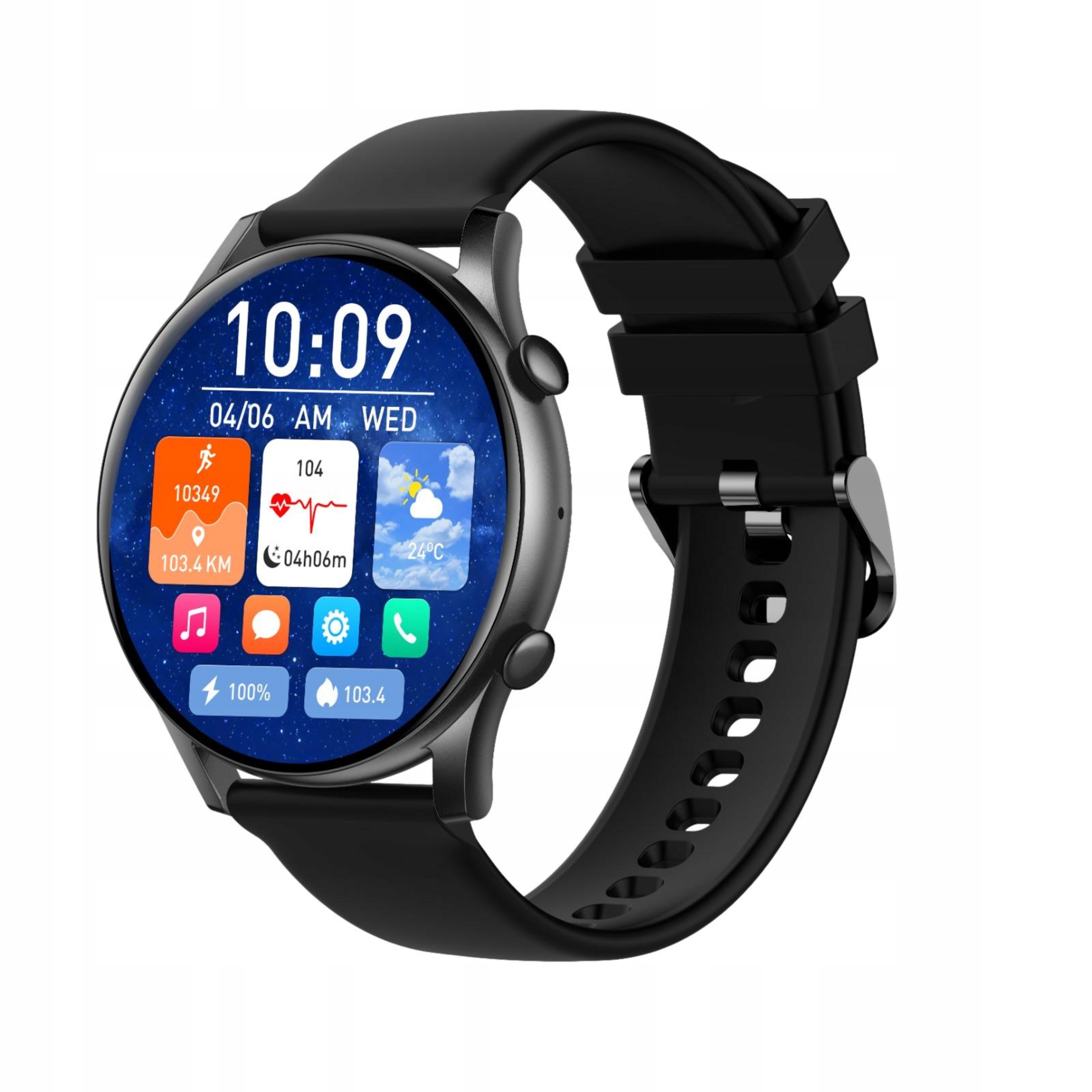 Chytré Hodinky Dámské Hodinky Ntn L5BLACK Hovory Tlak Puls Sport Amoled