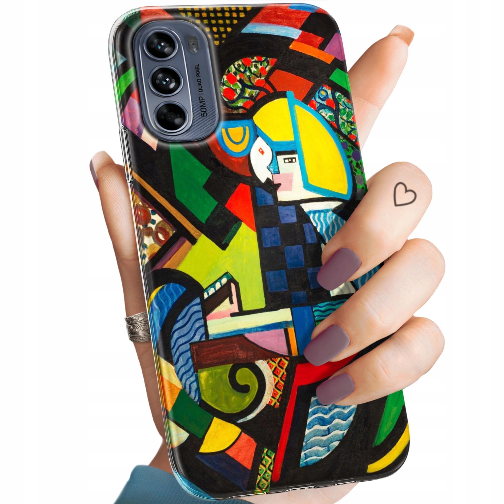 Etui Do Motorola Moto G62 5G Kubizm Abstrakcjonizm Geometria Obudowa