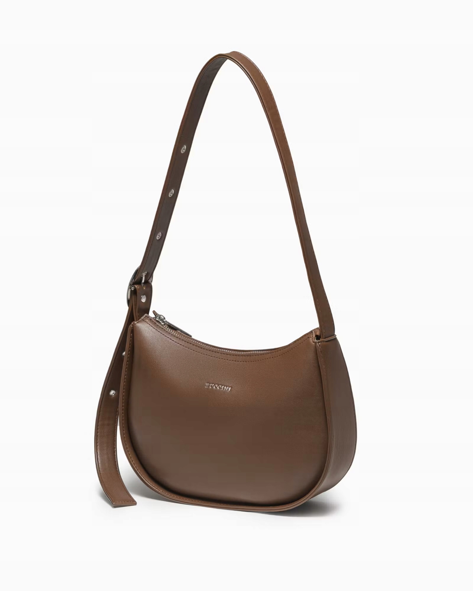 Elegantní kabelka přes rameno Puccini BK1251003M-2D klasická ekokůže hnědá