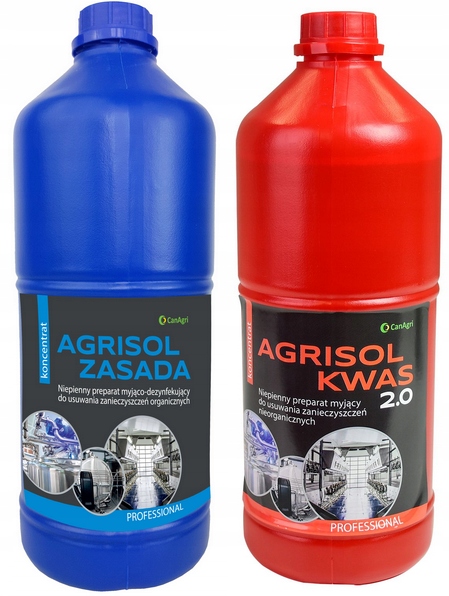 

Agrisol Zasada I Kwas Środek Do Mycia Dojarek 2KG