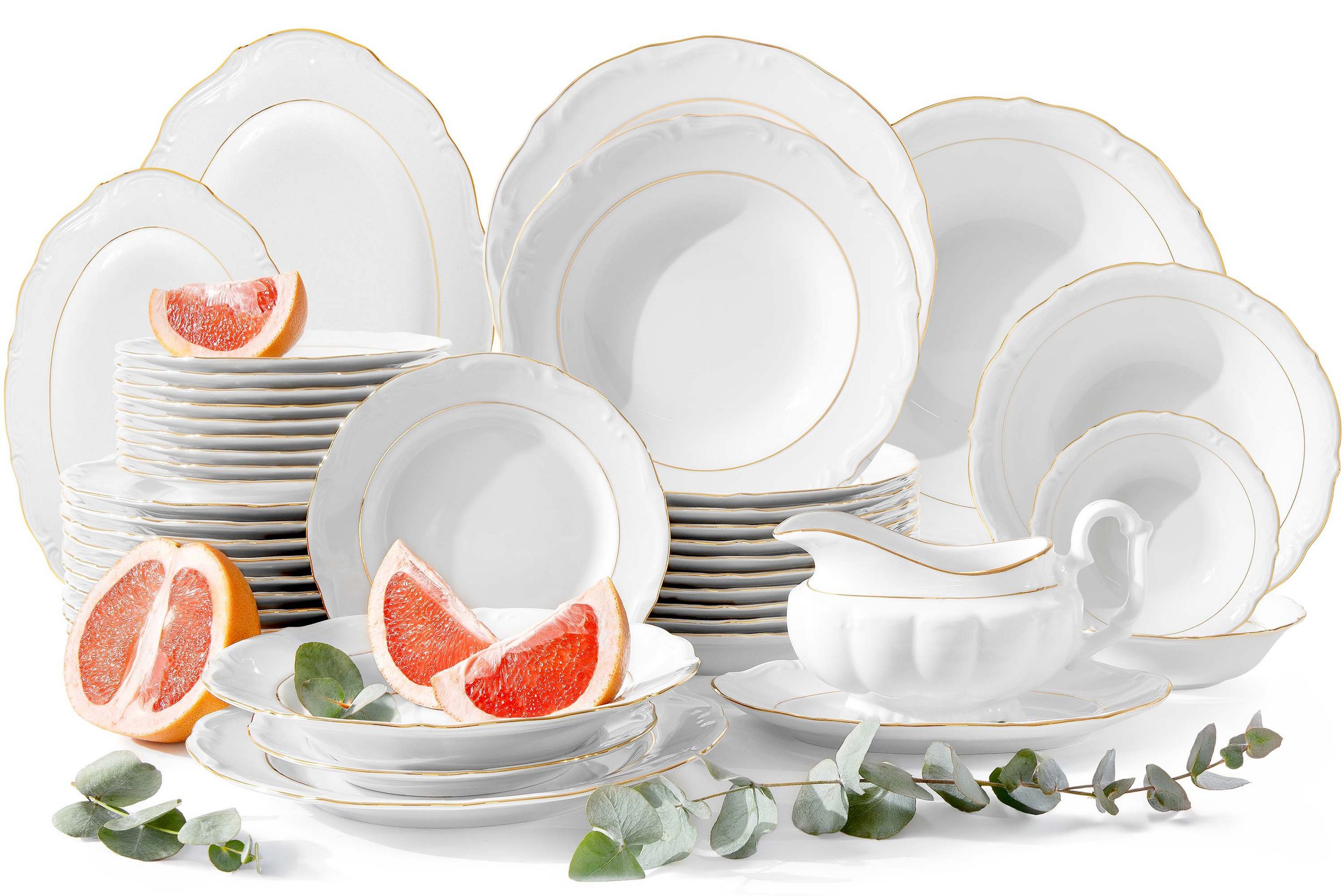 Jídelní Servis Talíře Pro 12 Osob Porcelán Maria Teresa Konsimo 12/44ks