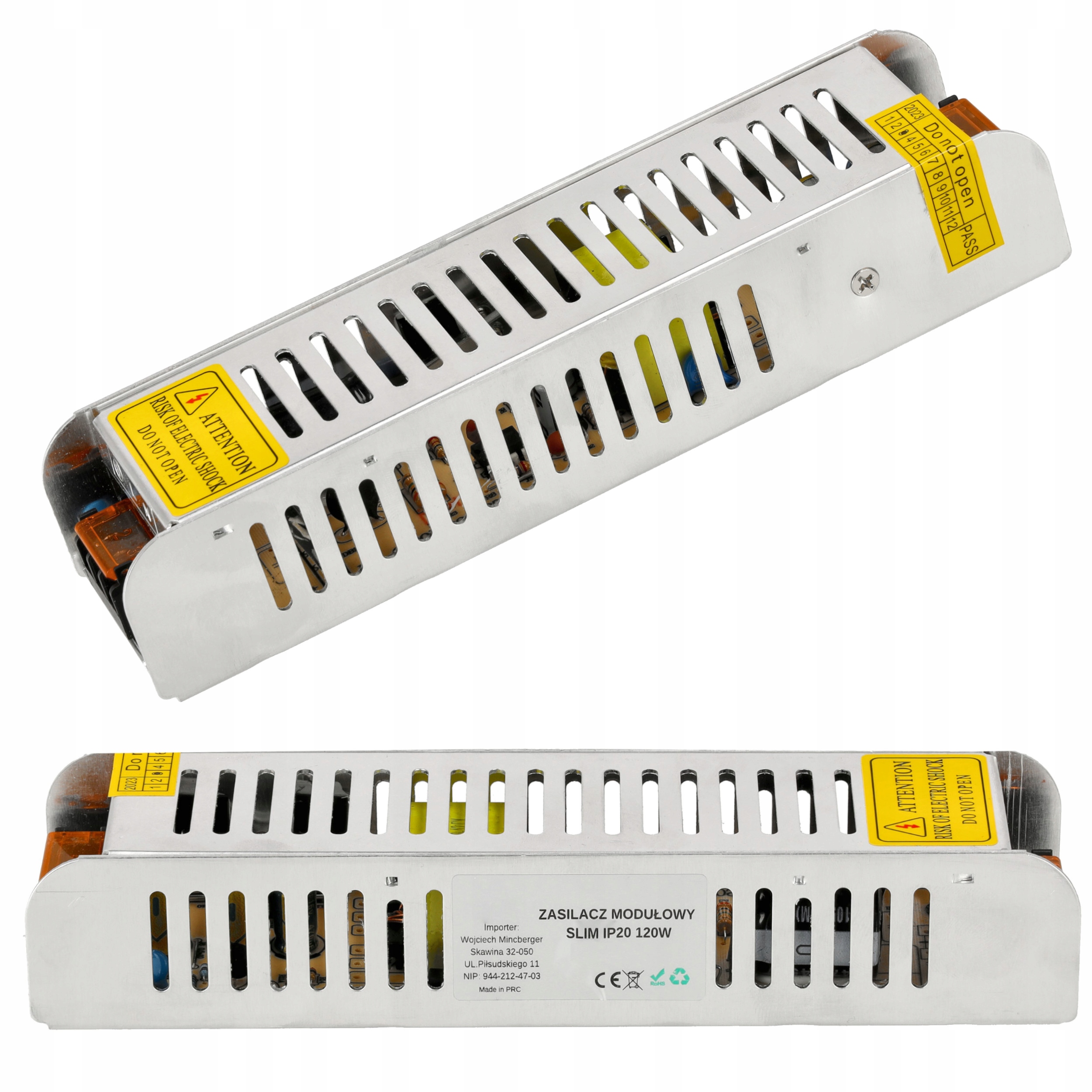 

Zasilacz Led montażowy 120W 12V 10A IP20 Slim