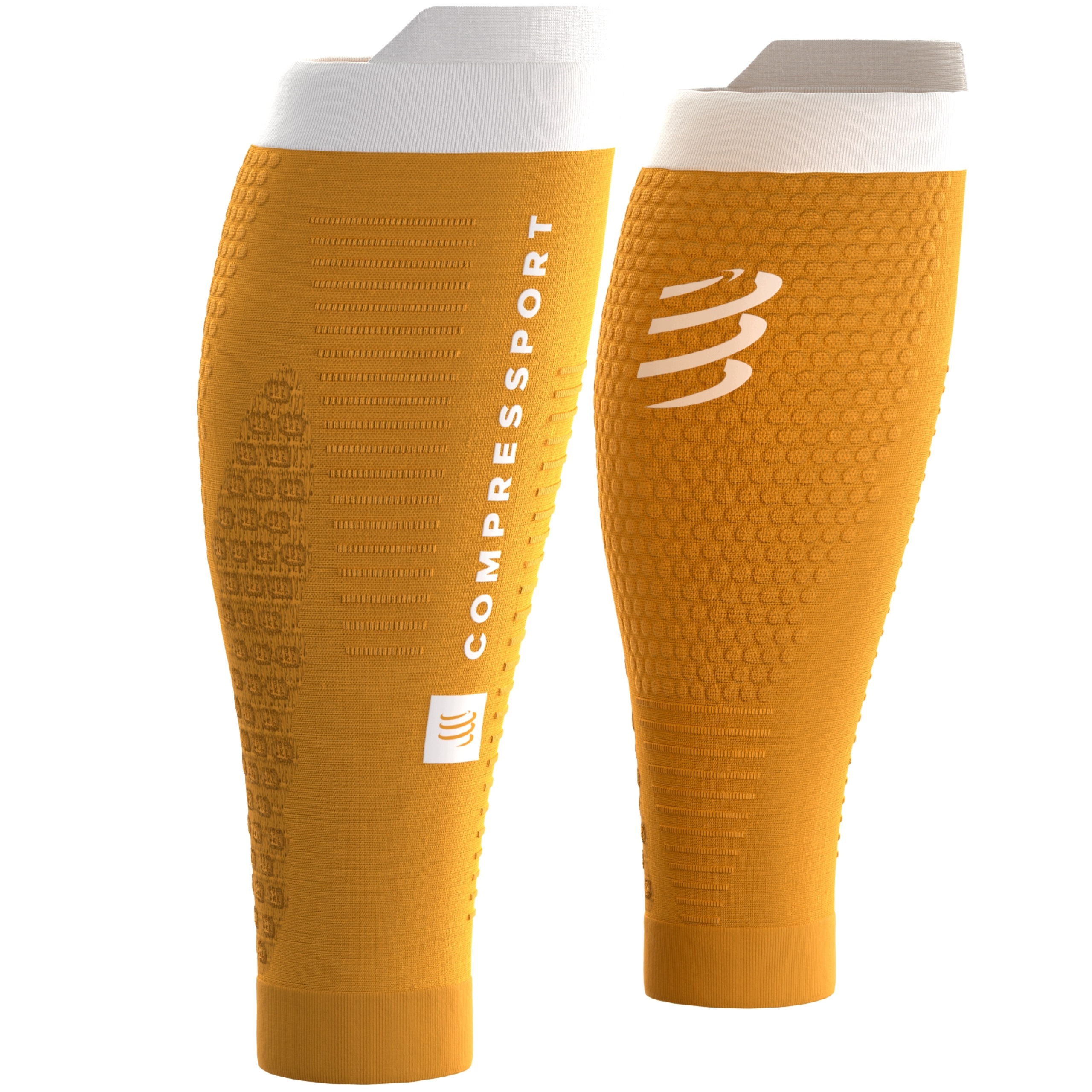 Opaski Kompresyjne Biegowe na Łydki Compressport Pomarańcz R2V3 T1 30-34cm