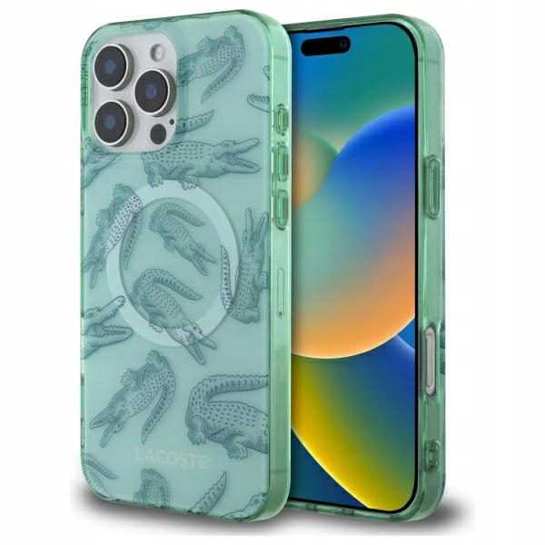 Etui Lacoste do iPhone 16 Pro Max 6.9" amande hardcase IML Croc MagSafe