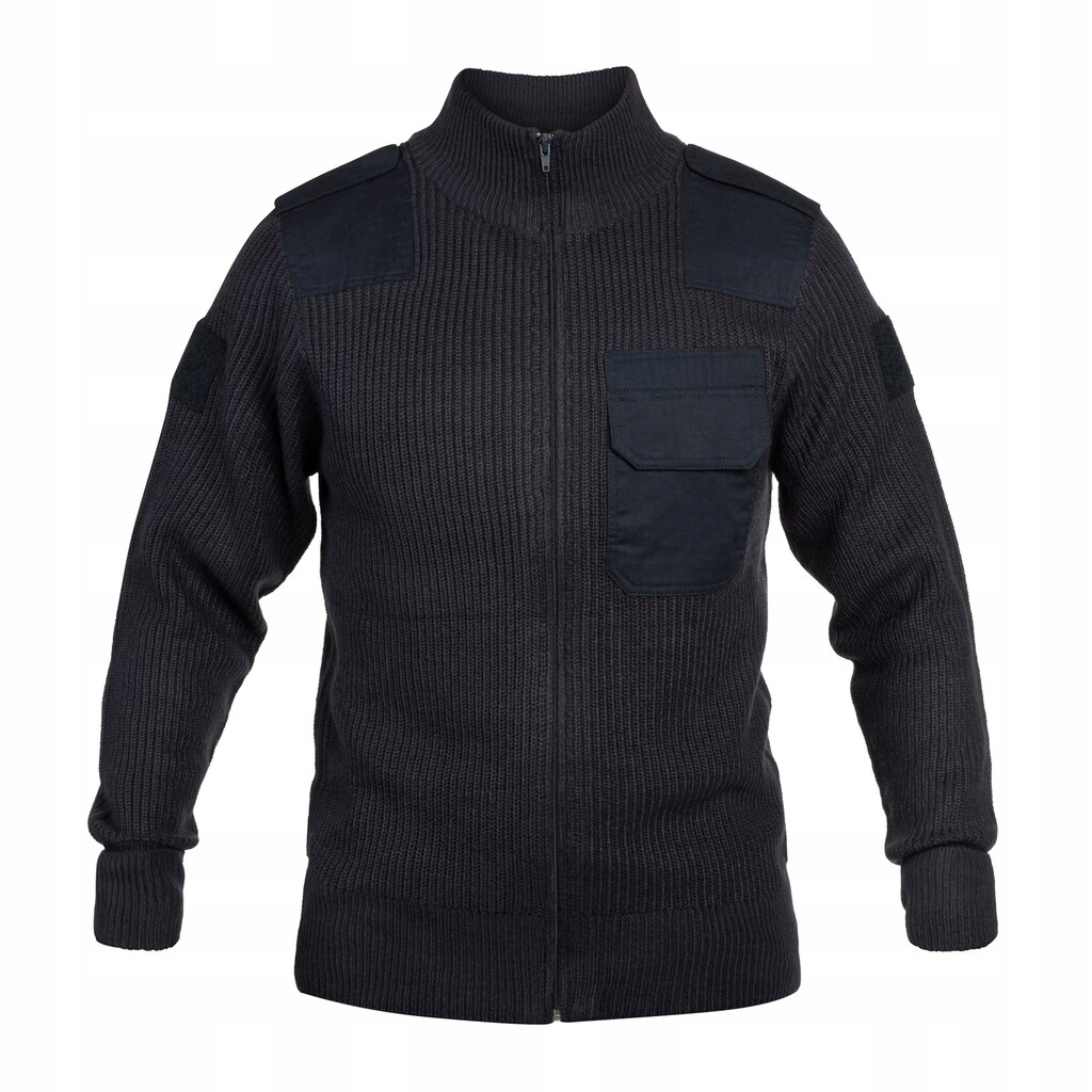 Vojenský rozepínací svetr s pagony Brandit Bw Cardigan Navy 3XL