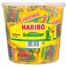 Haribo želé bonbony Kinder Schnuller Dudlíky 100x10g 1kg Německo