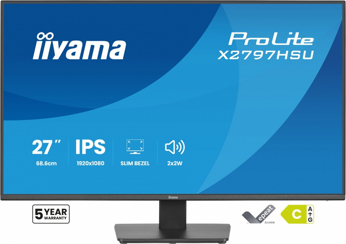 Iiyama Monitor ProLite 27 palců X2797HSU-B1 2xUSB-C, Gw 5 let