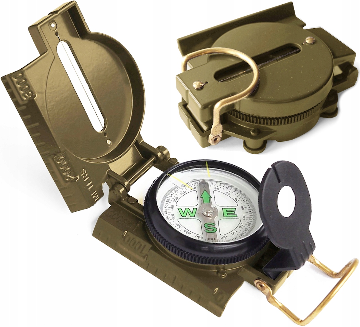 PROFESJONALNY METALOWY KOMPAS WOJSKOWY ARMY BUSOLA SURVIVAL