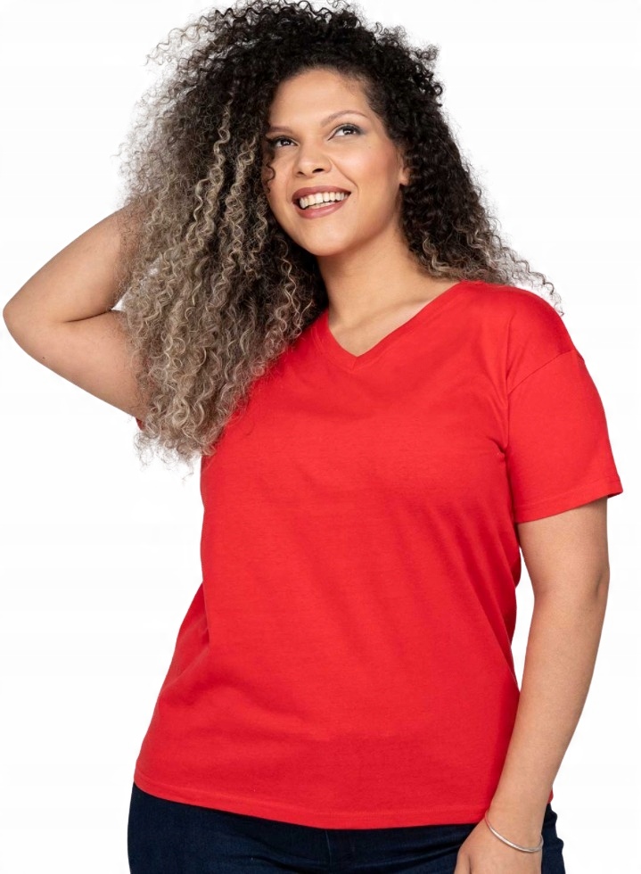 

Bluzka dekolt w serek V-neck 100%bawełna Kolory XL