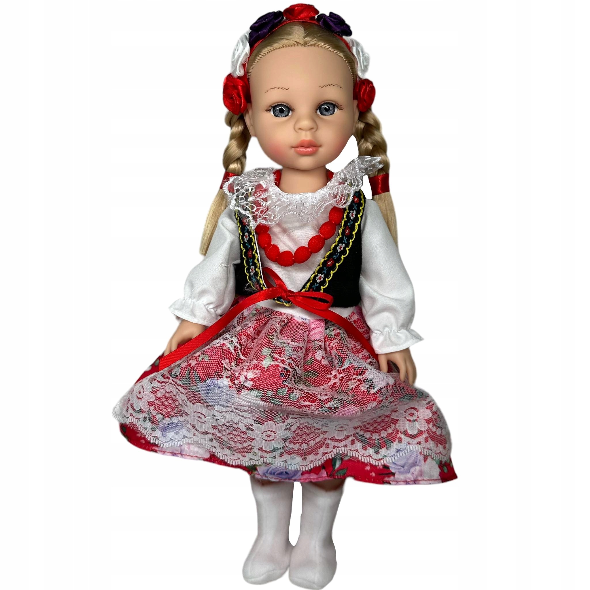 LALKA KRAKOWIANKA W STROJU LUDOWYM BOBAS INTERAKTYWNA MÓWI ŚPIEWA WŁOSY Efekty dźwiękowe