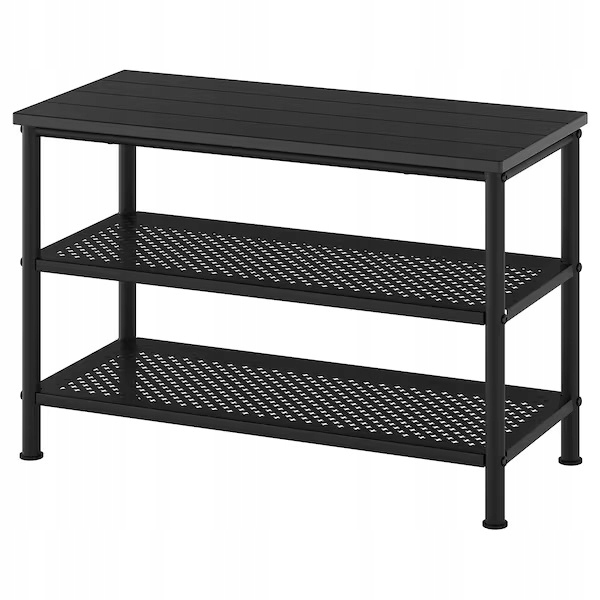 

Ikea Pinnig Ławka z półkami na buty czarny 79x52cm