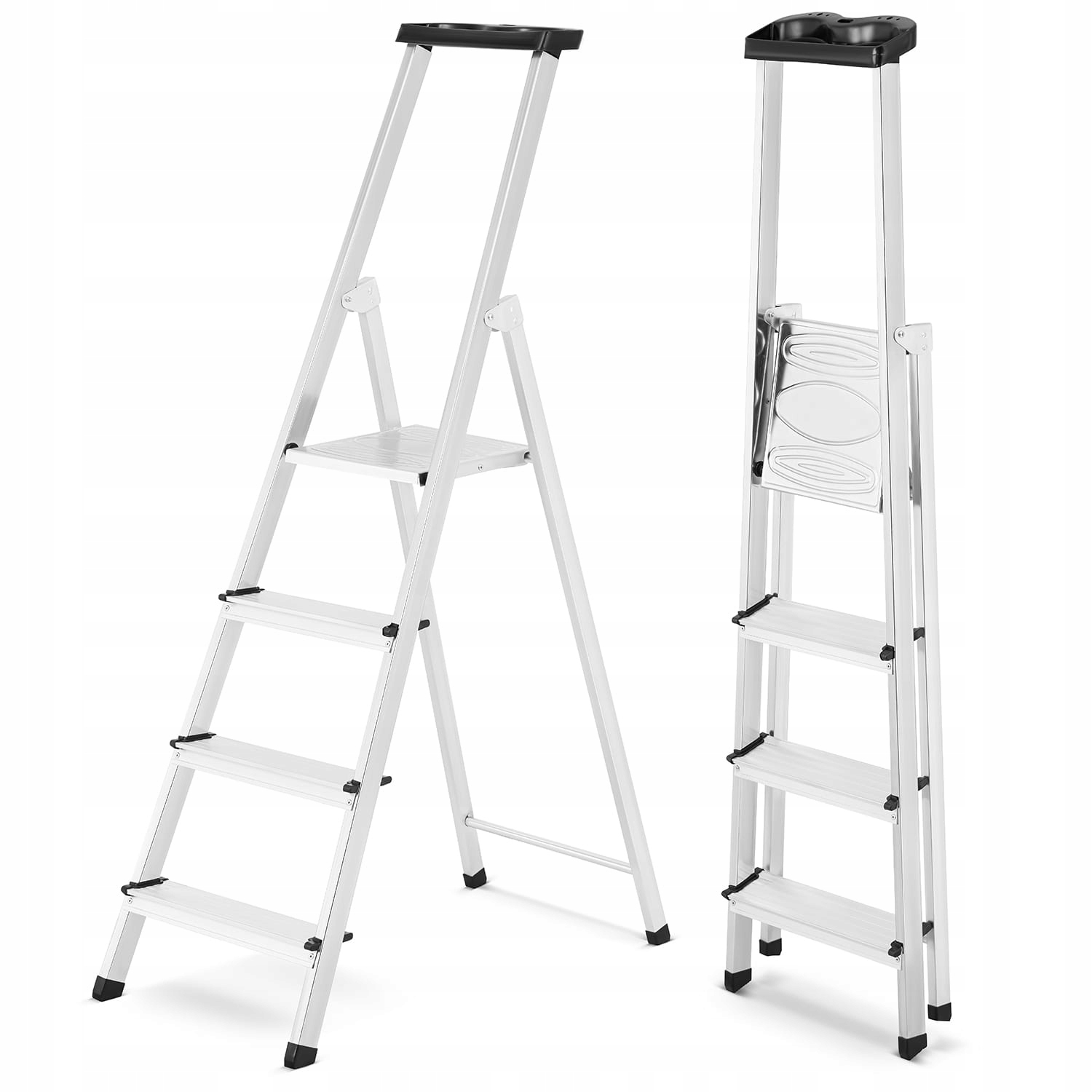 Žebřík 4 stupňový schůdkový žebřík skládací 125 kg KAM-203