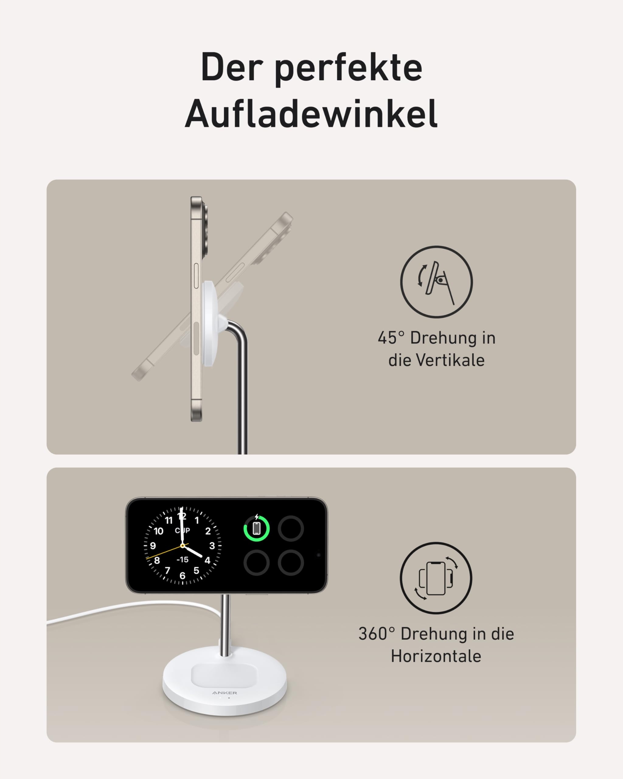 Anker MagGo Magsafe ładowarka 15 W, kompatybilna z indukcyjną Stacją — miniatura 4