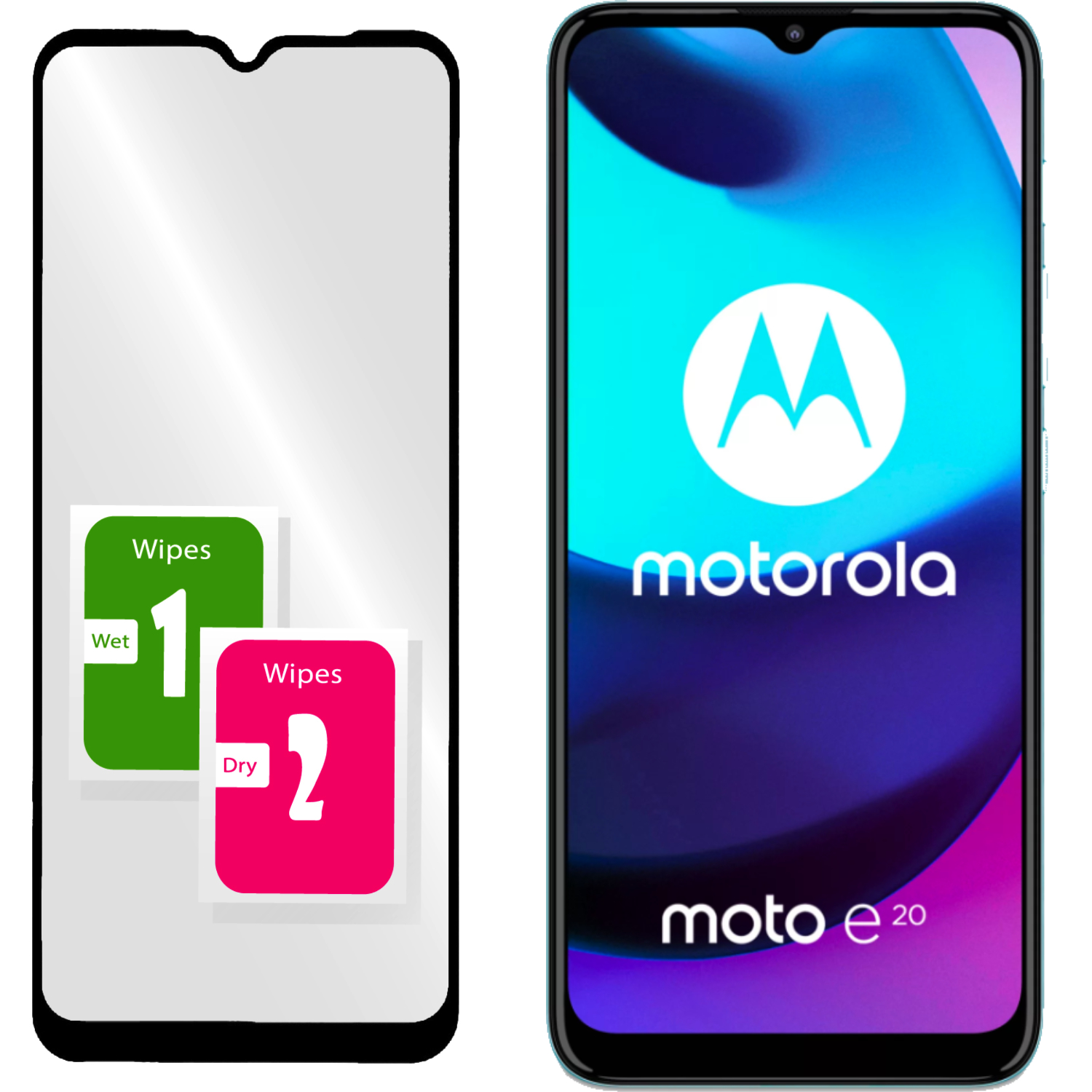 

Szkło Hartowane Do Motorola Moto E20 Cały Ekran 9H
