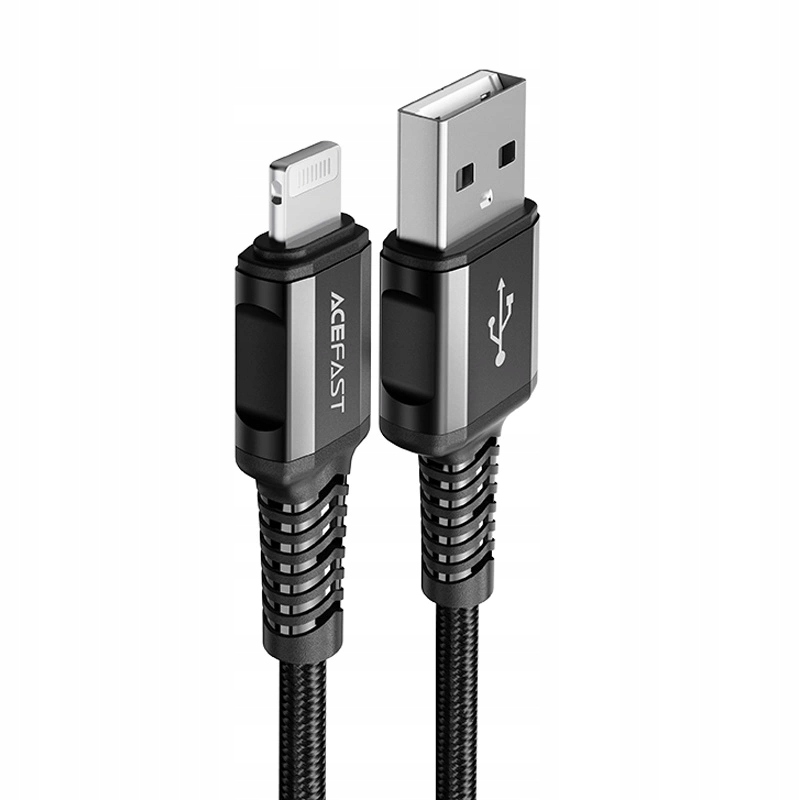 Acefast kabel Mfi Usb Lightning 1,2 m, 2,4A černý C1-02
