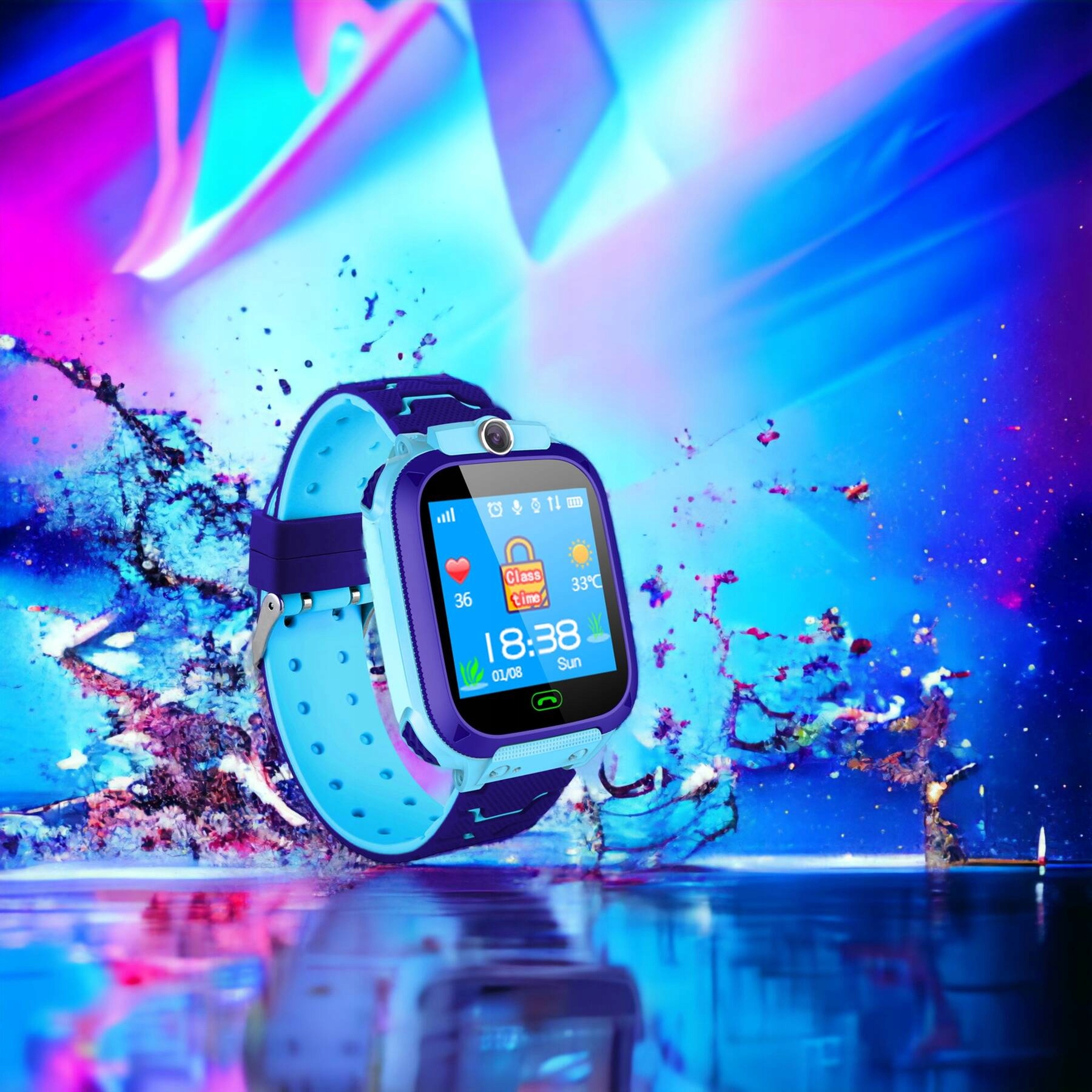 ZEGAREK DZIECIĘCY NA KARTE SIM Z FUNKCJĄ DZWONIENIA SMARTWATCH APARAT GPS Marka Inna