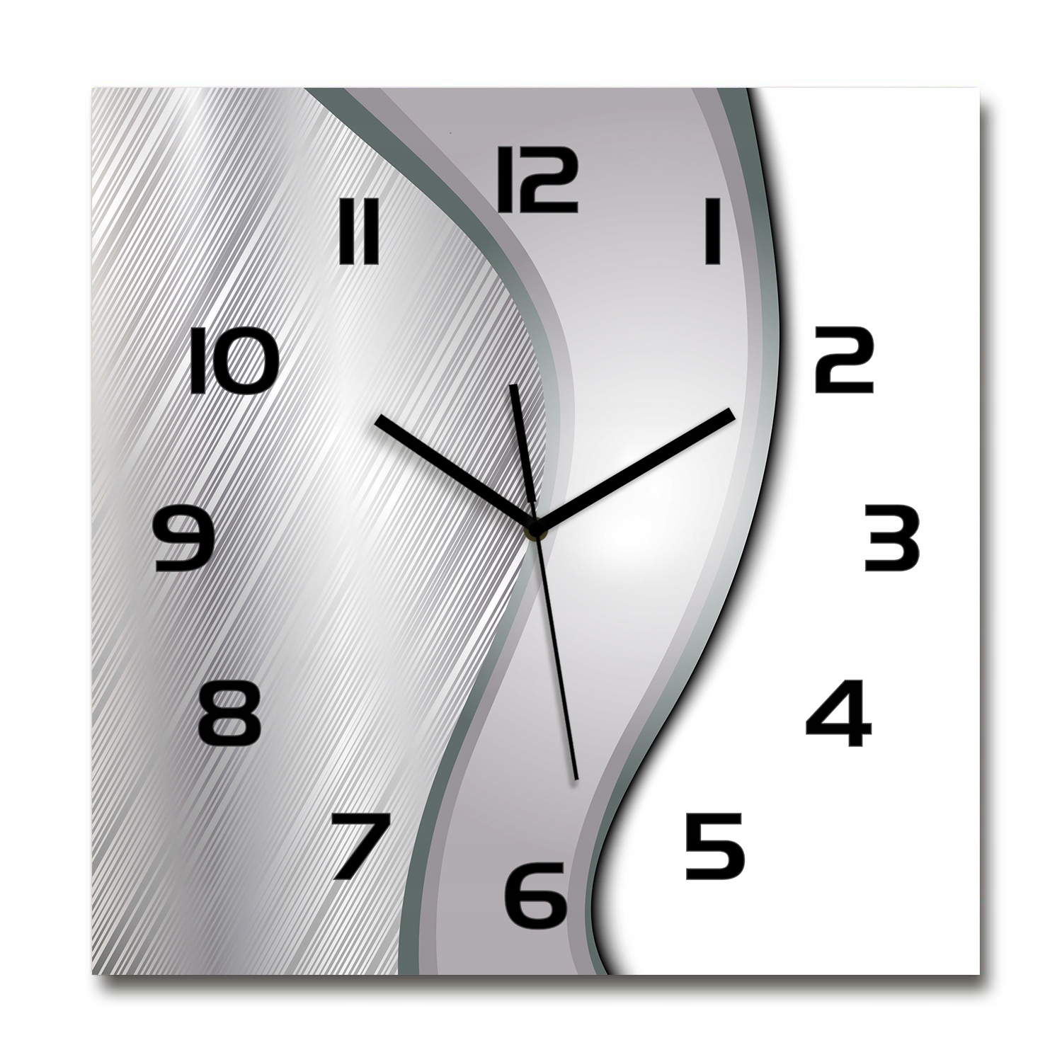 

Zegar szklany na ścianę Metalowa abstrakcja 60x60