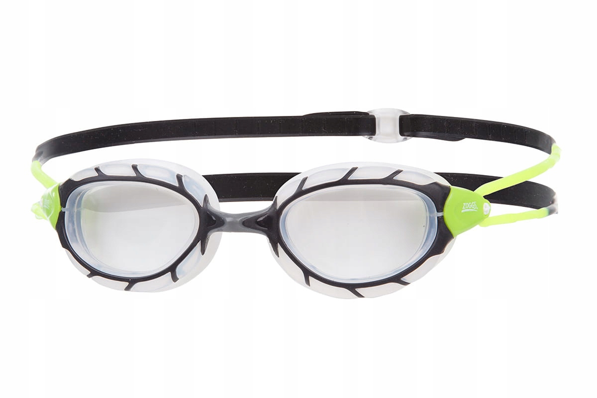Zoggs Predator okulary pływackie Black Green Clear antyfog Uv