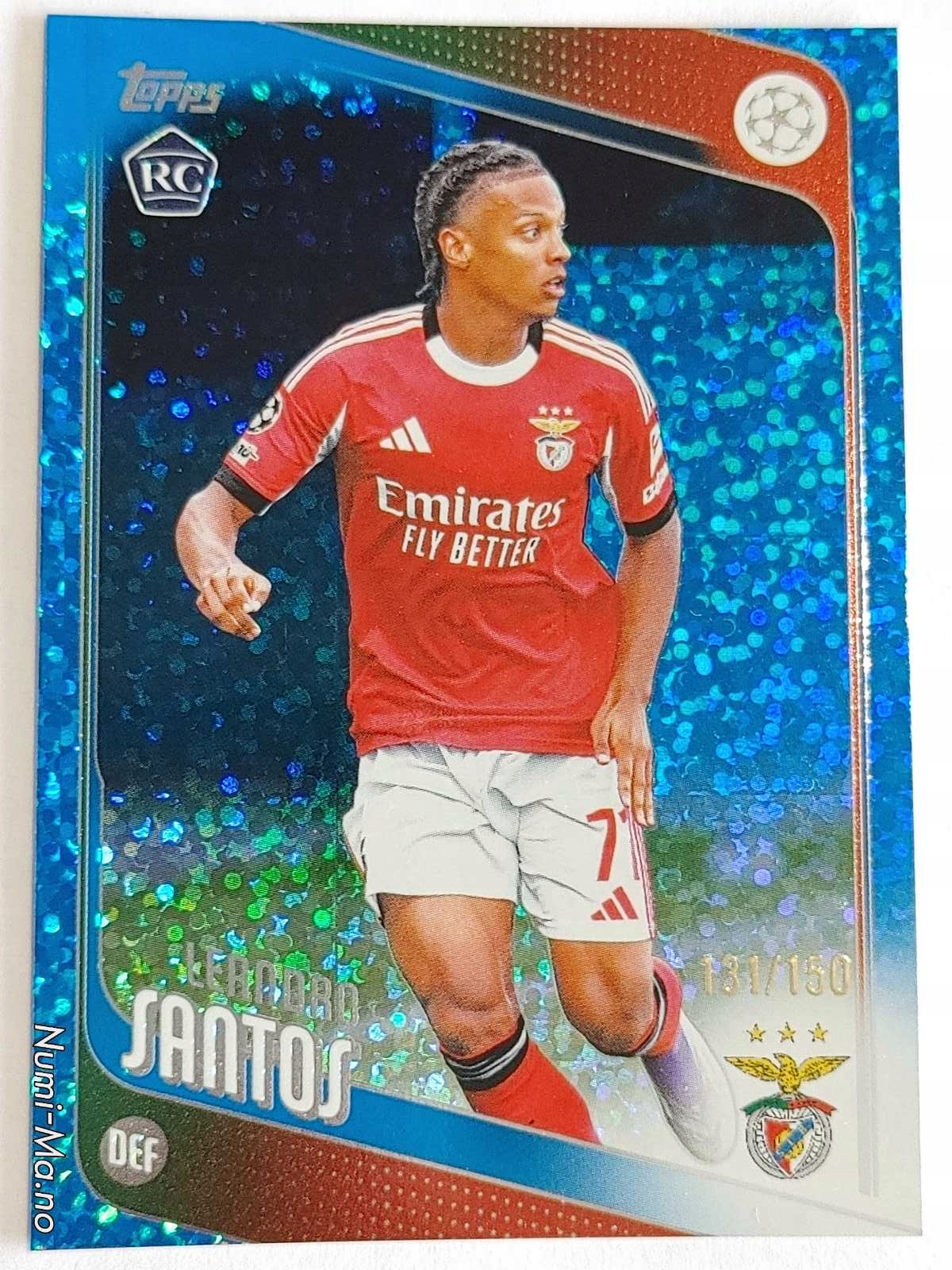 Karta Limitowana Topps Uefa Santos Sl Benfica 131/150