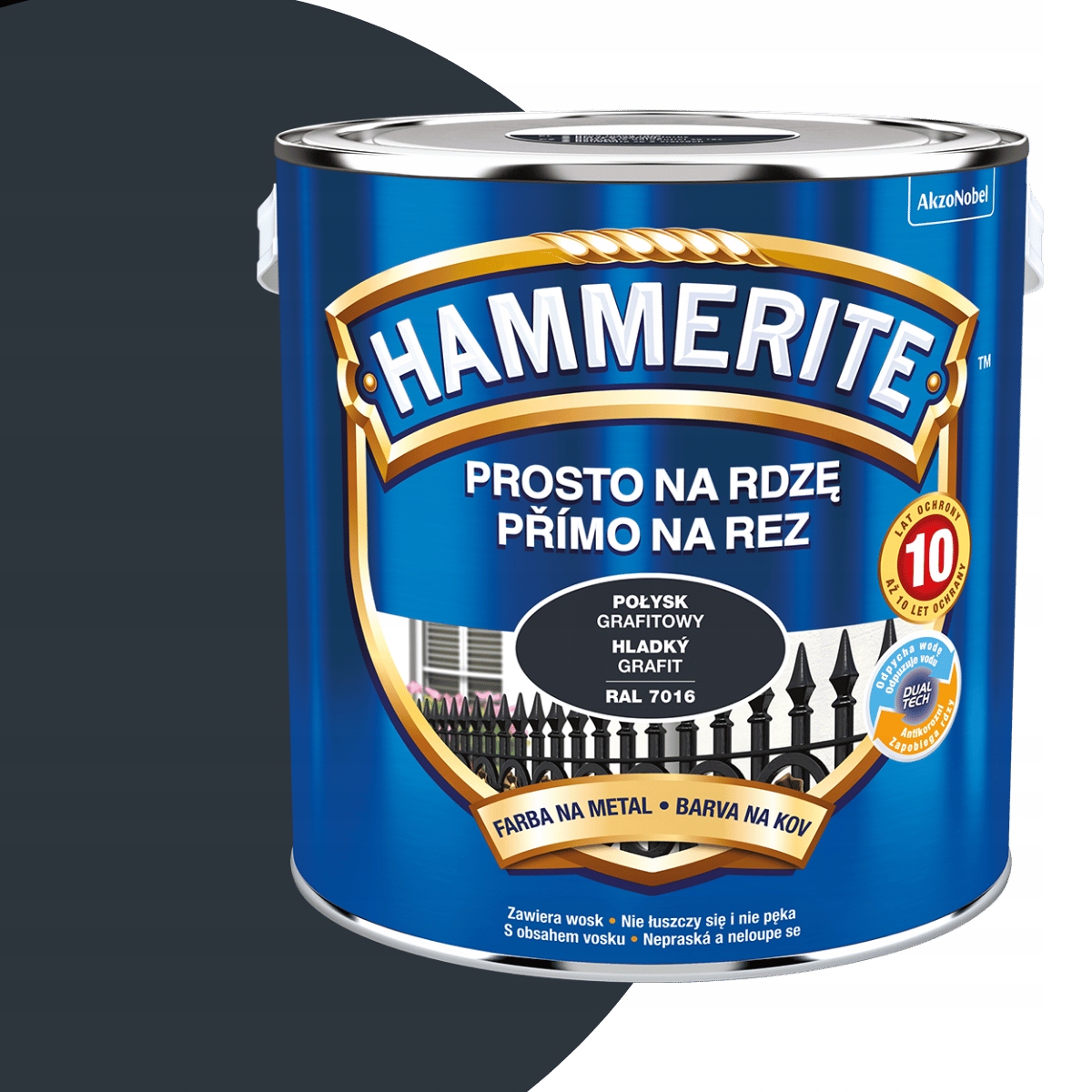 Hammerite Prosto na Rdzę 2,5L Grafitowy Połysk