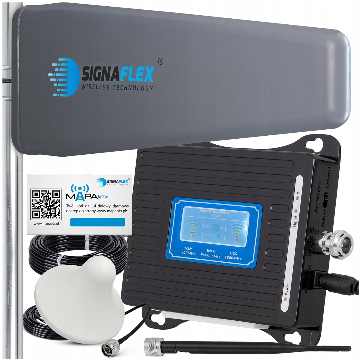 Sada Zosilňovačov 65 dBi Telefonného Signálu Gsm Internetu 4G Lte Antény 15 m