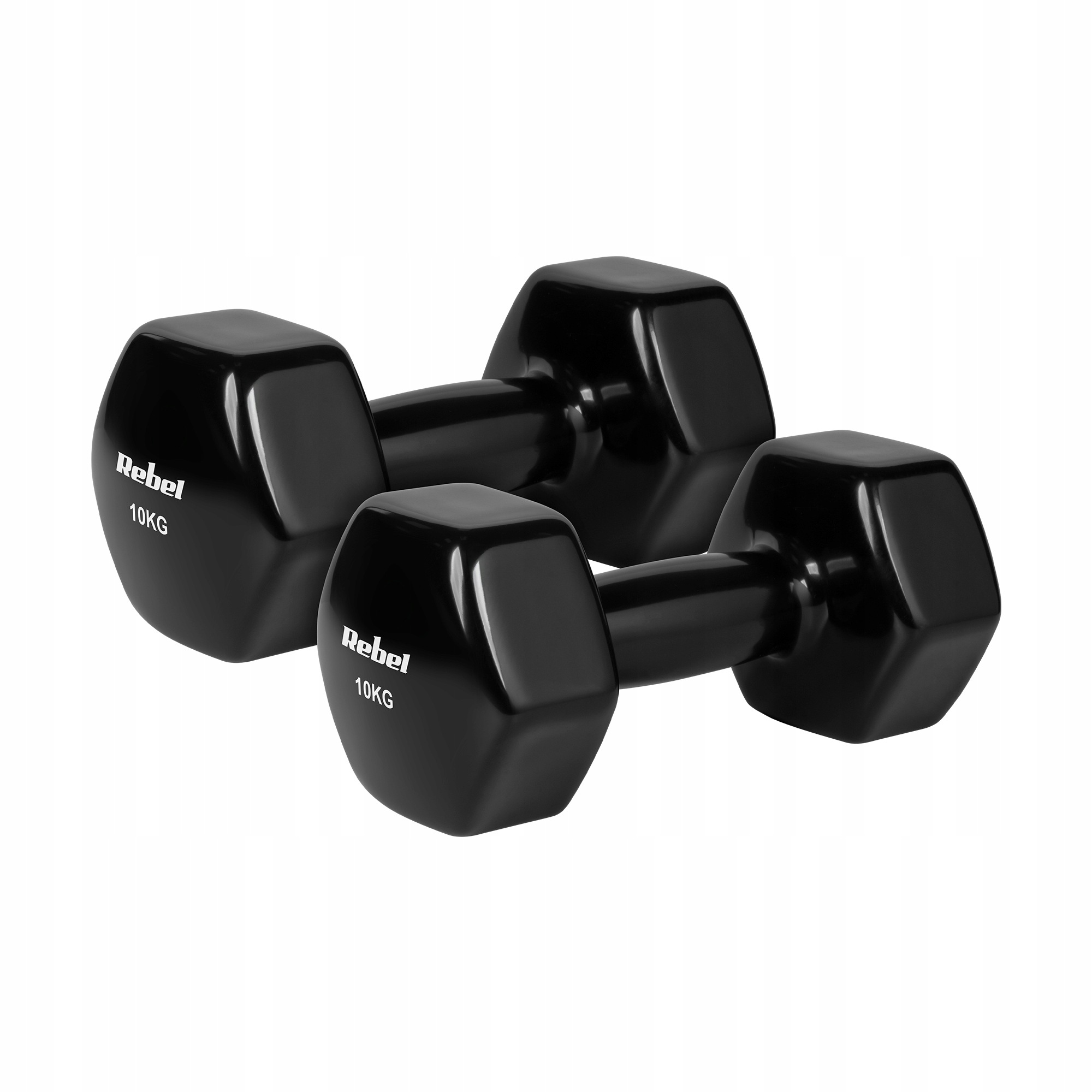 Hantelki żeliwne winylowe Hex 2 x 10 kg Rebel