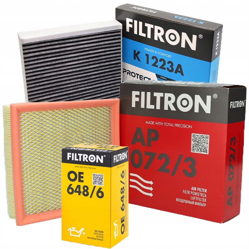 Filtron Filtr Oleju OE648/6 Filtr powietrza Ap 072/3 Filtr Kabinowy K1223A