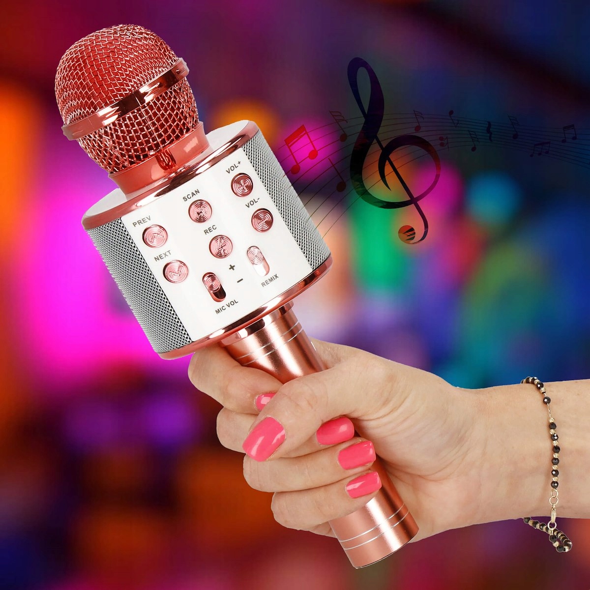 MIKROFON BEZPRZEWODOWY KARAOKE GŁOŚNIK BLUETOOTH DLA DZIECI + KABEL USB Stan opakowania oryginalne