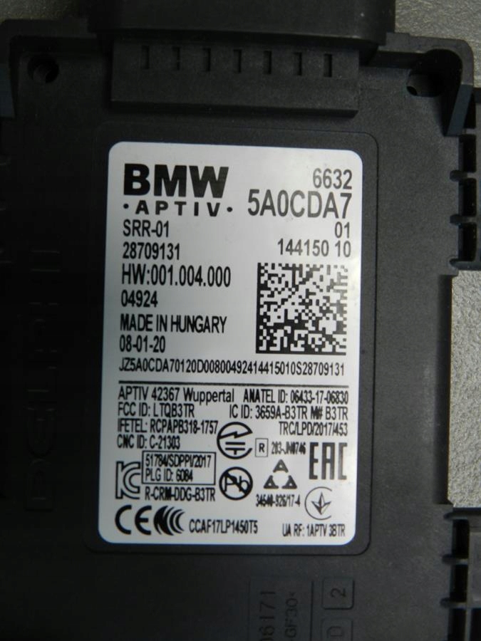 BMW 8 G15 sensor changes supports 28709131 5A0CDA7