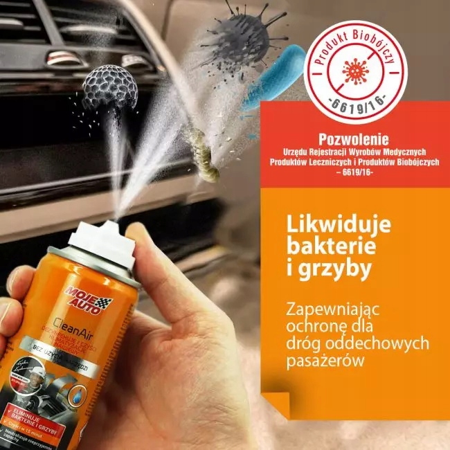MOJE AUTO ODGRZYBIACZ DO KLIMATYZACJI ŚWIEŻY 150ML Numer katalogowy producenta 19-092