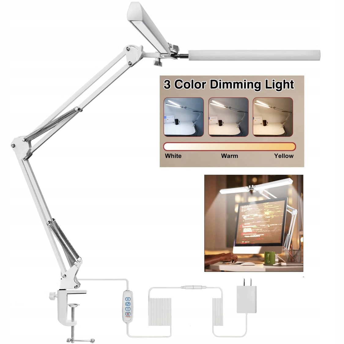 

Lampka Biurkowa Kreślarska Szkolna Biurko Led 24W