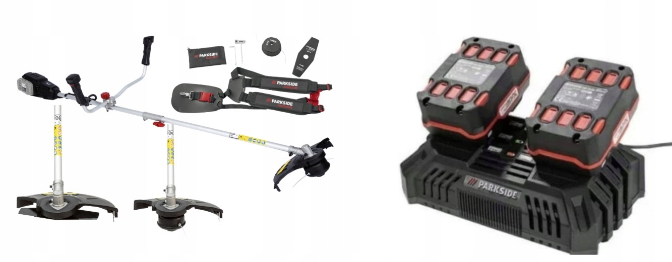 Podkaszarka 40 V Parkside Ppfsa 40-Li D3 2 X Aku 4Ah Podwójna ładowarka