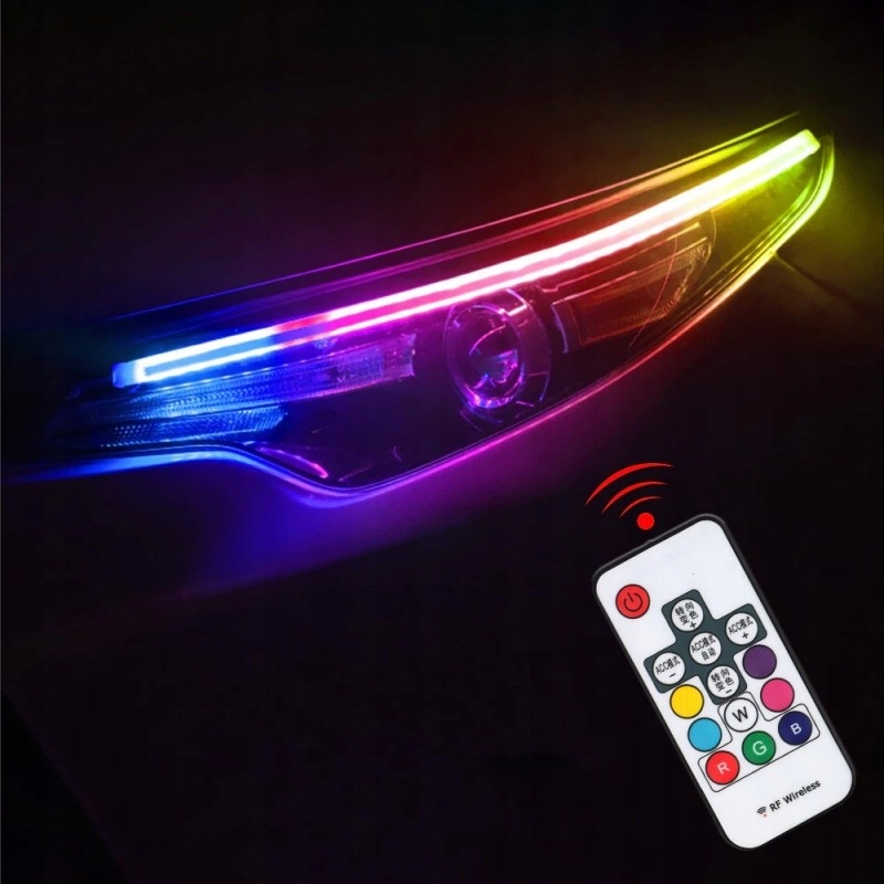802 - FLEX LED DRL LIGHTS daytime flowing direction + RGB