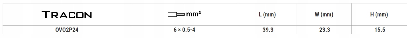 SZYBKOZŁĄCZKA BEZŚRUBOWY 0,5-4 mm2 TRACON OVO2P24 Marka Tracon