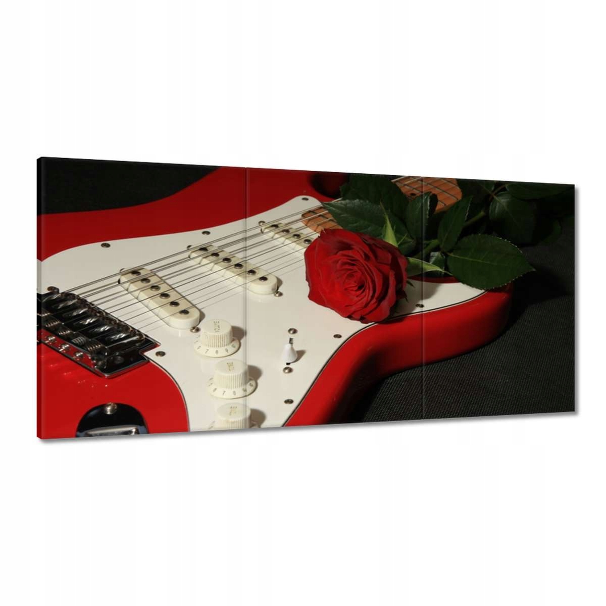 Obrazy 180x90 Elektrická gitara s ružou