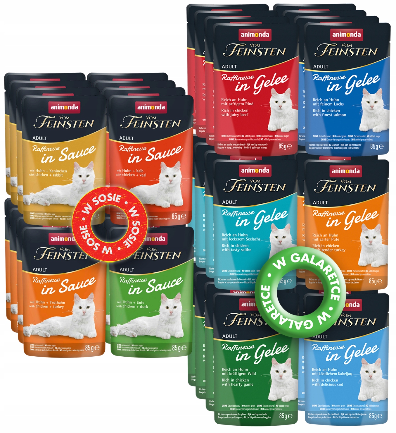 Animonda vom Feinsten Adult Raffinesse Krmivo pro kočky 85g MIX 40 ks