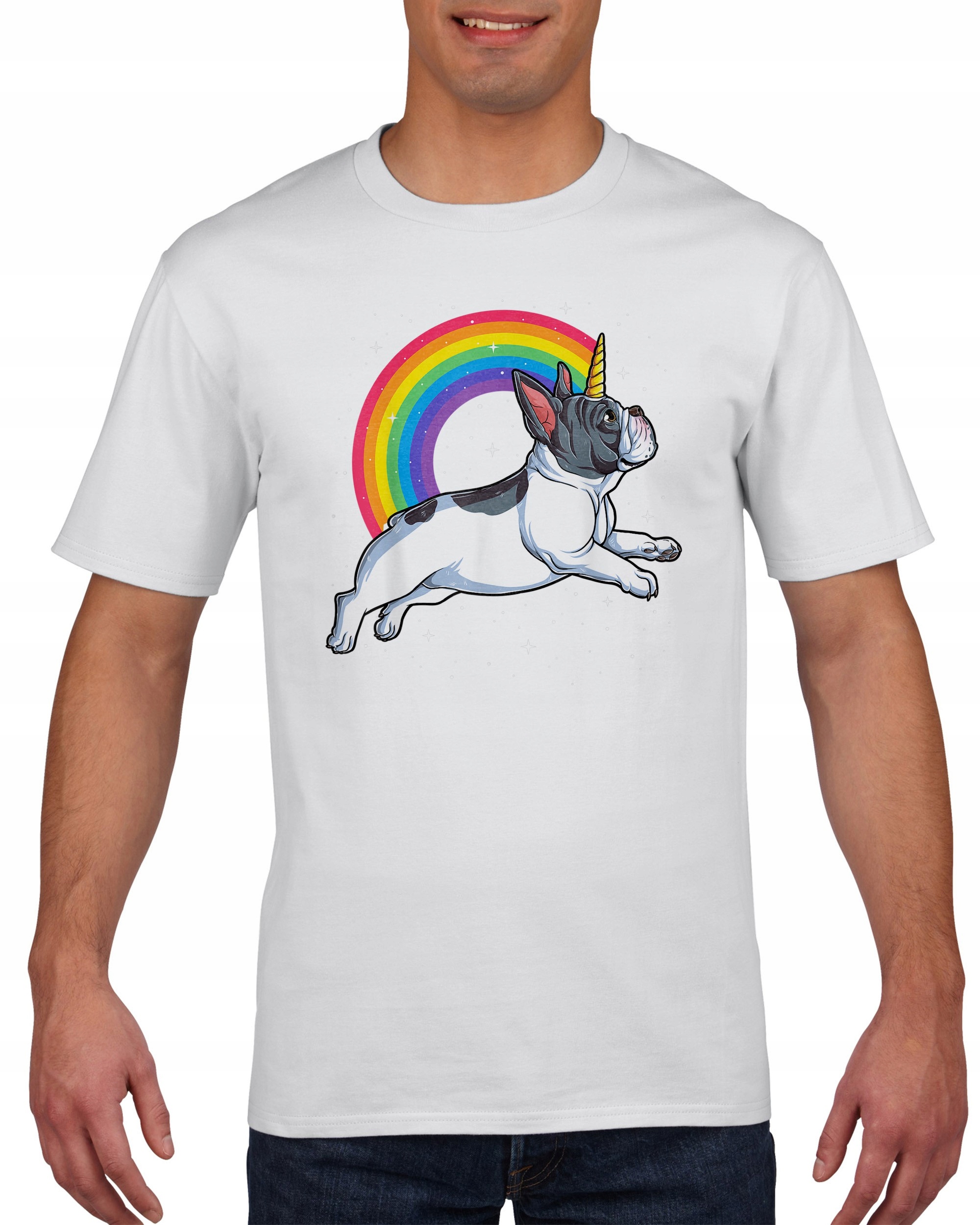 

Koszulka męska Pies buldog jednorożec unicorn XXL