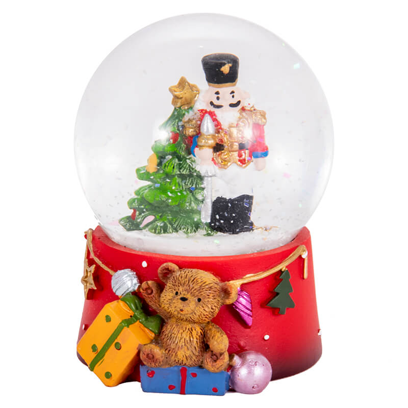 Kula śnieżna z dziadkiem do orzechów - Świąteczna dekoracja