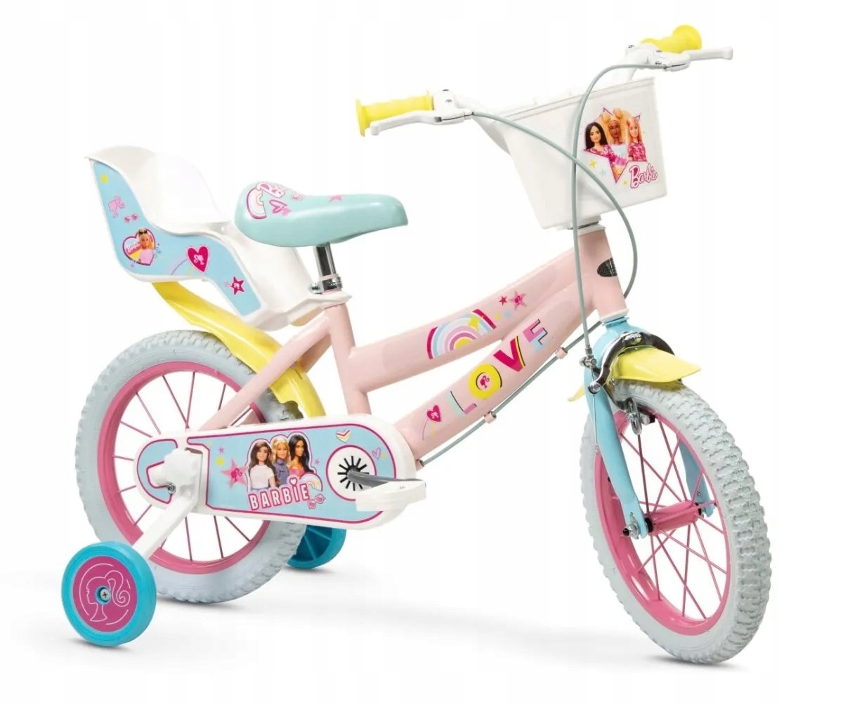 Rower dziecięcy 14" dla dziewczynek z motywem Barbie Toimsa