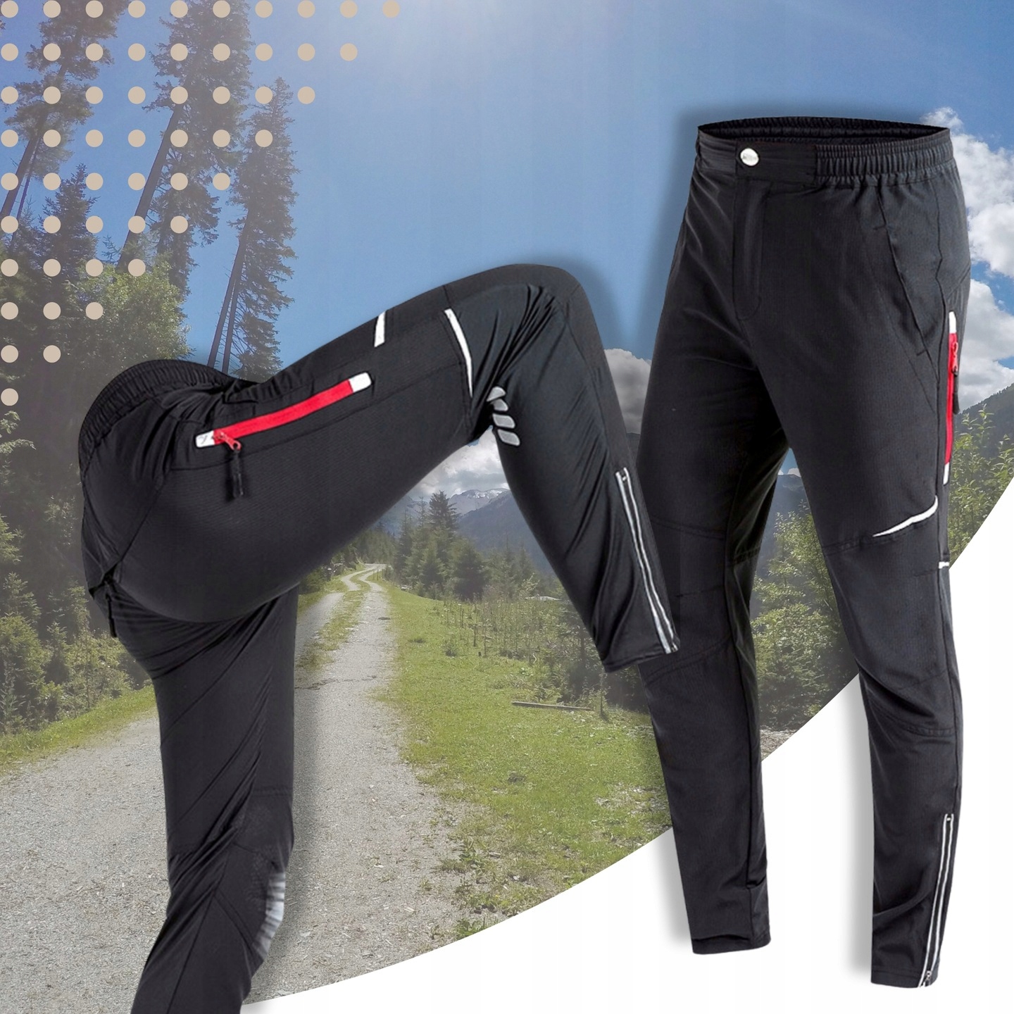 SPODNIE ROWEROWE DŁUGIE MĘSKIE MTB SPODNIE NA ROWER MĘSKIE SPODNIE SPORTOWE Kod producenta 11704