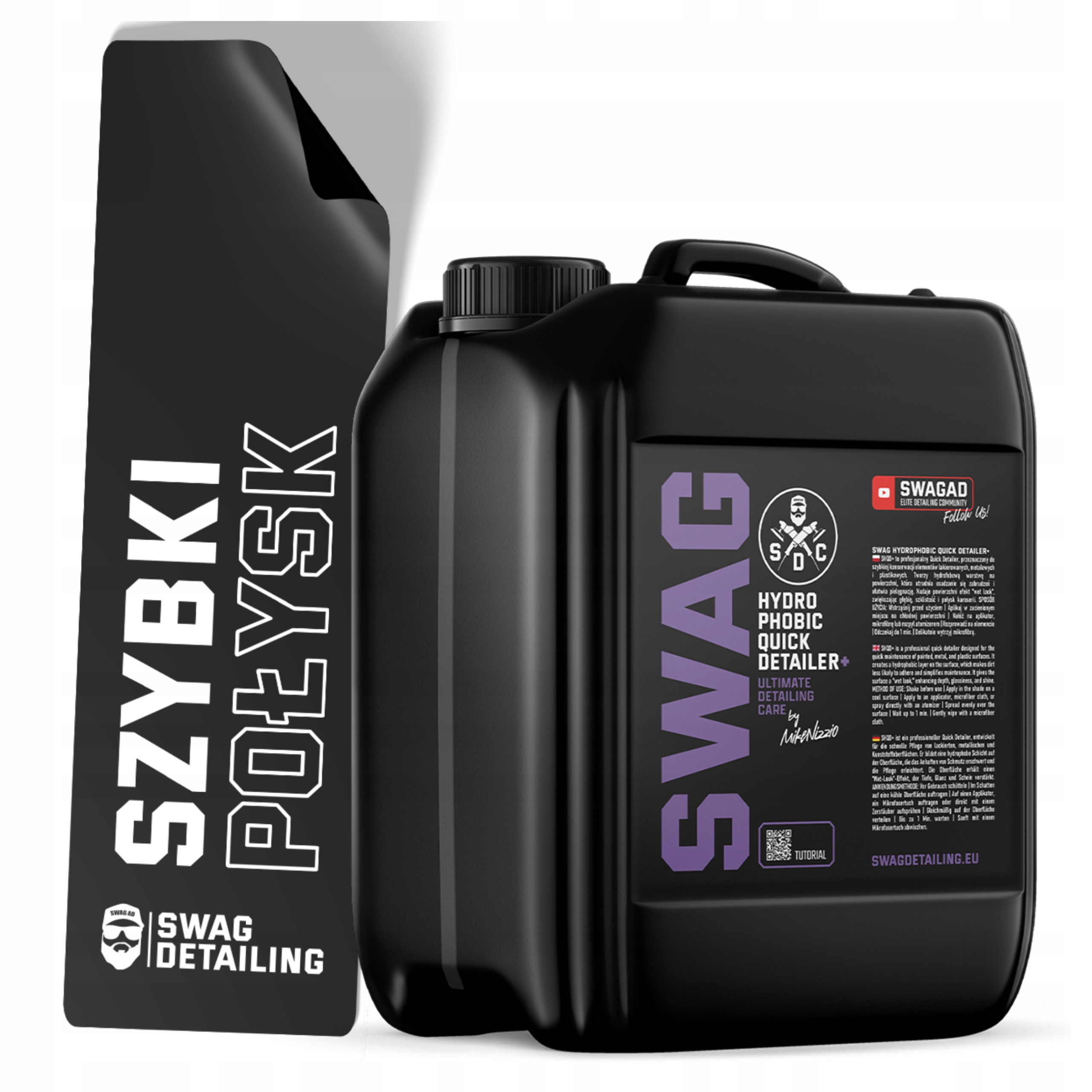 Hydrofóbna vrstva Swag Hydrophobic Quick Detailer+ Lakierová vrstva 5L
