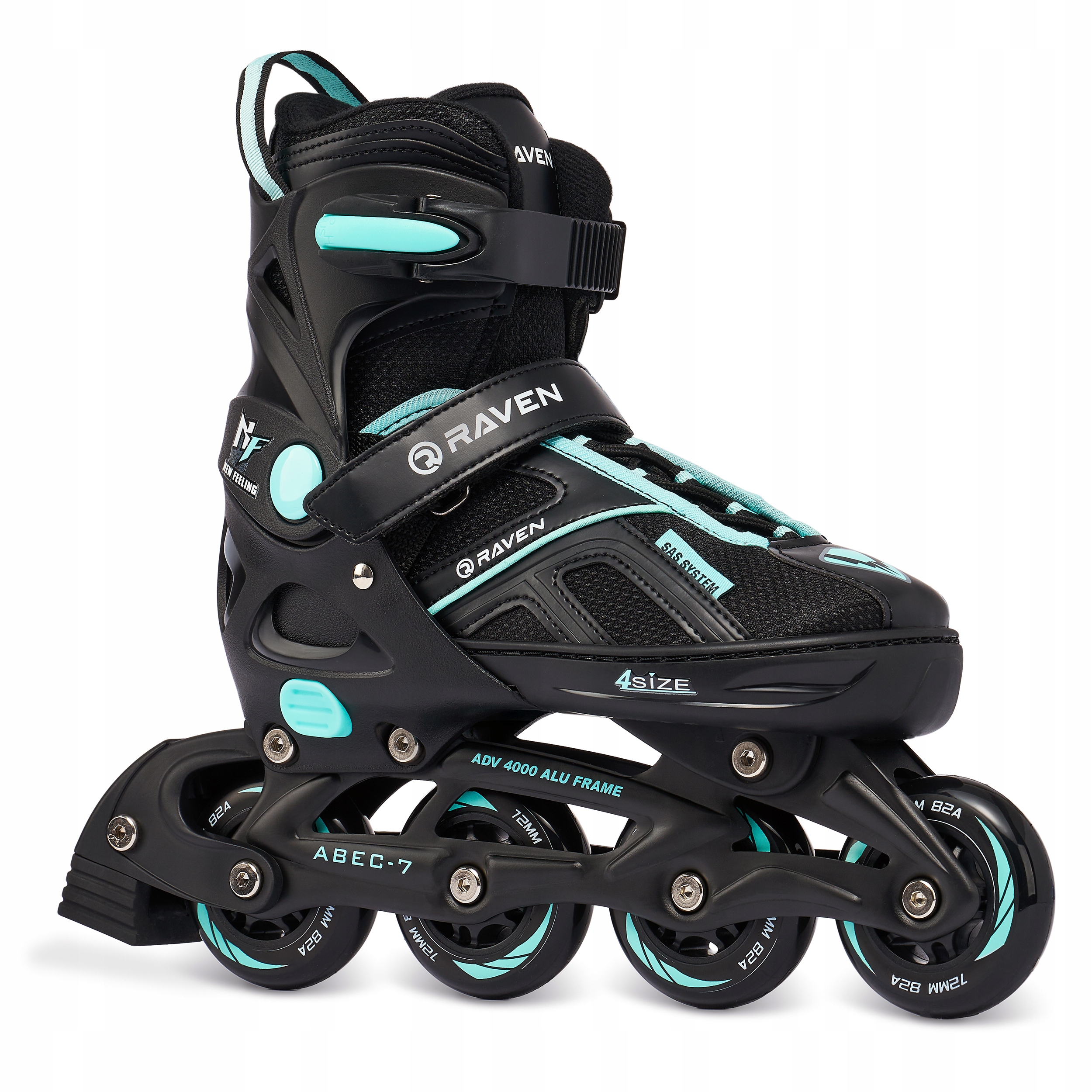 Rolki regulowane RAVEN Pulse Black/Cyan