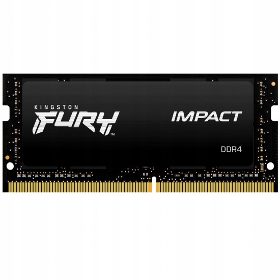 Kingston Fury Impact/ So-dimm DDR4/ 16GB/ 3200MHz/ CL20/ 1x16GB/ Black…