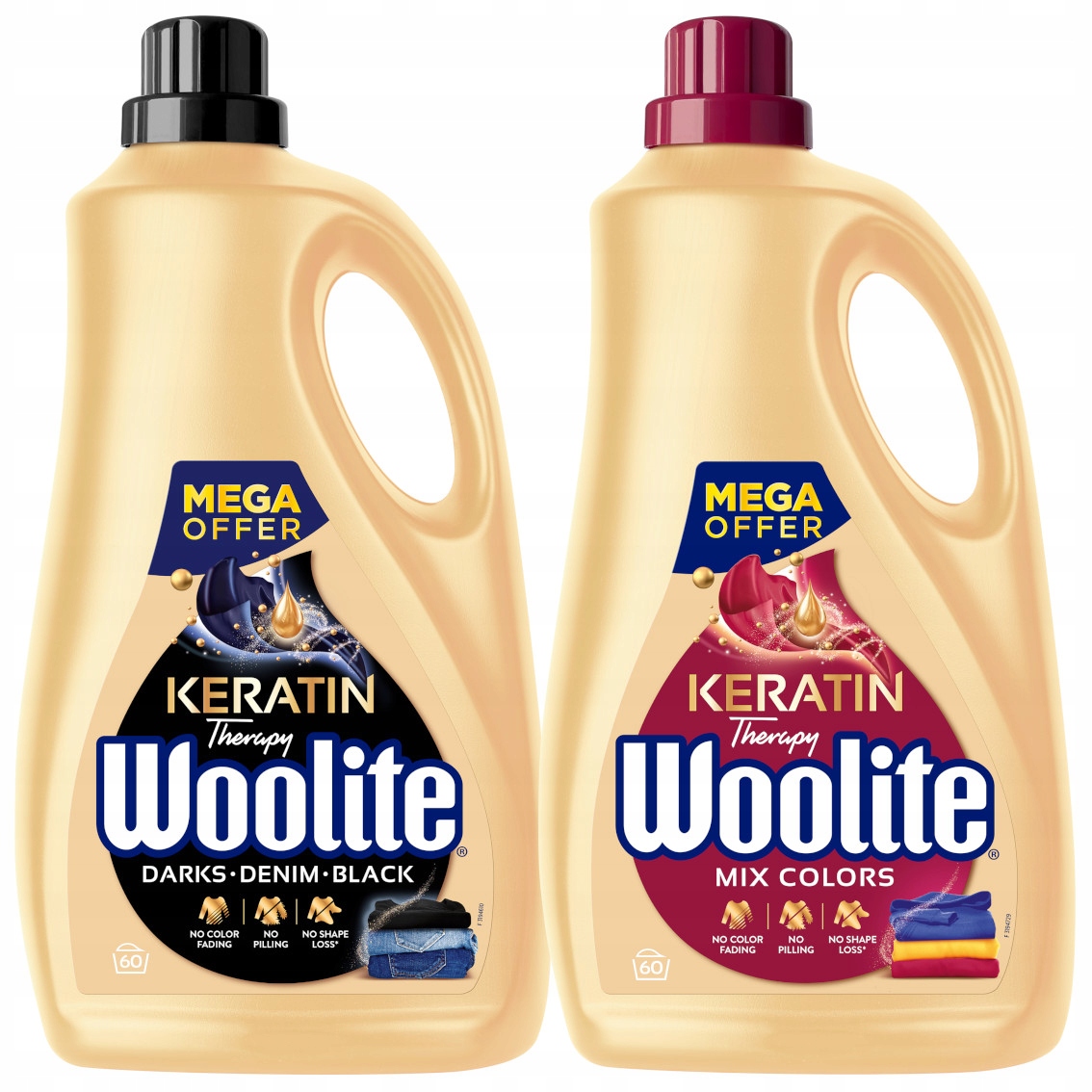 Levně Woolite Tekutý prací prostředek Dark Color Sada 2 x 3,6 l