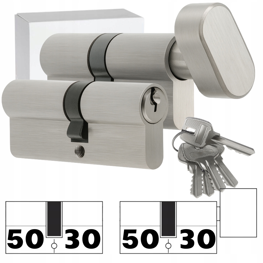 Sada Vložek 50/30 50/30G Systém 5 Klíčů Nikl Itb