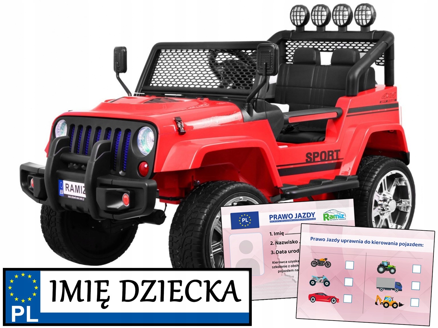 autko na akumulator dla dzieci Raptor Drifter pilot 2.4 GHz 4 silniki